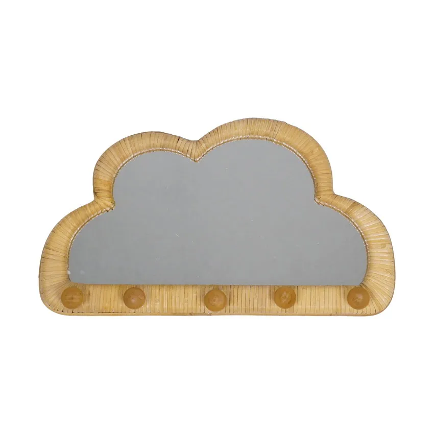 KidsDepot Spiegel - Milana Wolke - Rattan