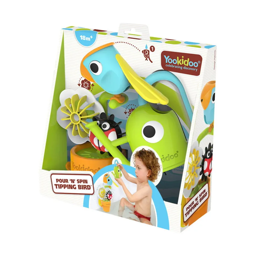 Yookidoo Badespielzeug - Pour 'N' Spin Tipping Bird