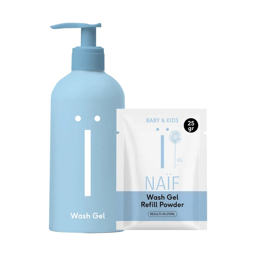 Naïf Pump Bottle + Wash Gel Nachfüllpulver