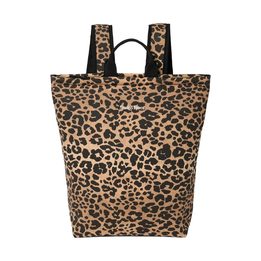 Studio Noos Rucksack - Brown Soft Cotton Leopard