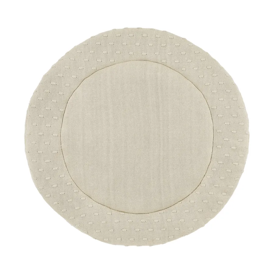 Meyco Baby Laufstallteppich - Knots - Rund ⌀95 cm - Soft Sand