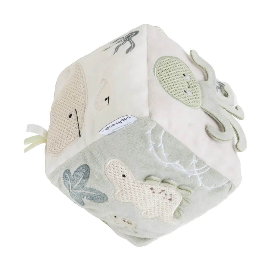 Baby’s Only Aktivitätenwürfel - Animals - Laurel Green/Warm Linen