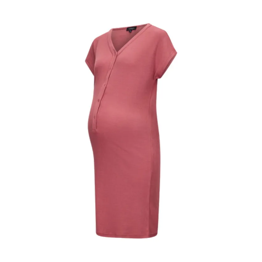 Geburtskleid Bamboo Rib - Blush