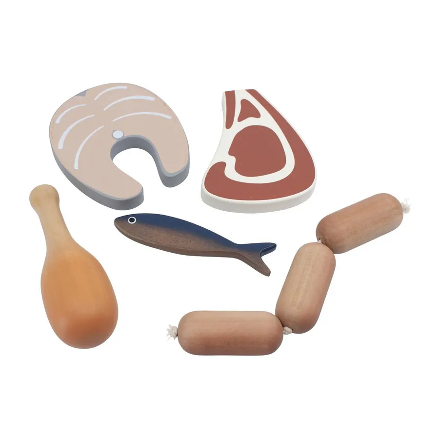Sebra Holz-Fisch- und Fleischset