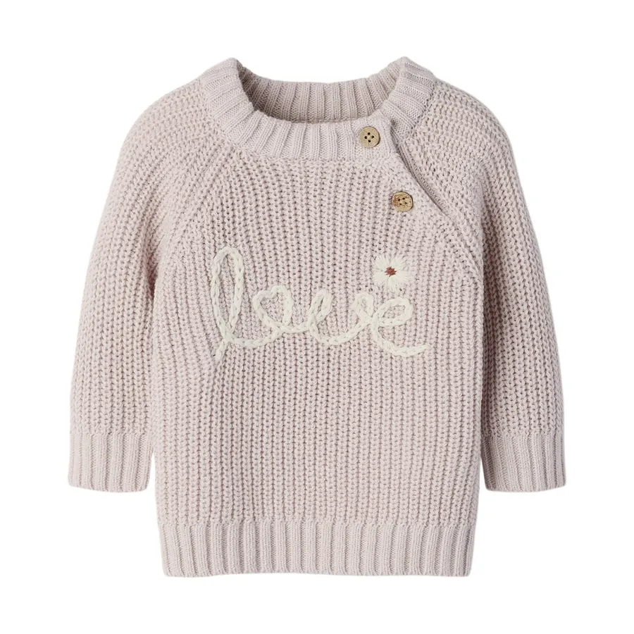 Lil Atelier Knit Top - Hushed Violet