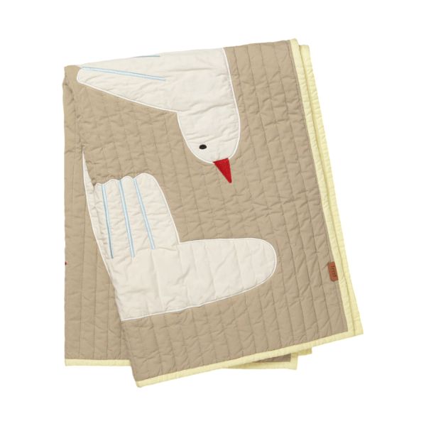 Ferm Living - Bird Steppdecke  - 80x110 cm - Sand