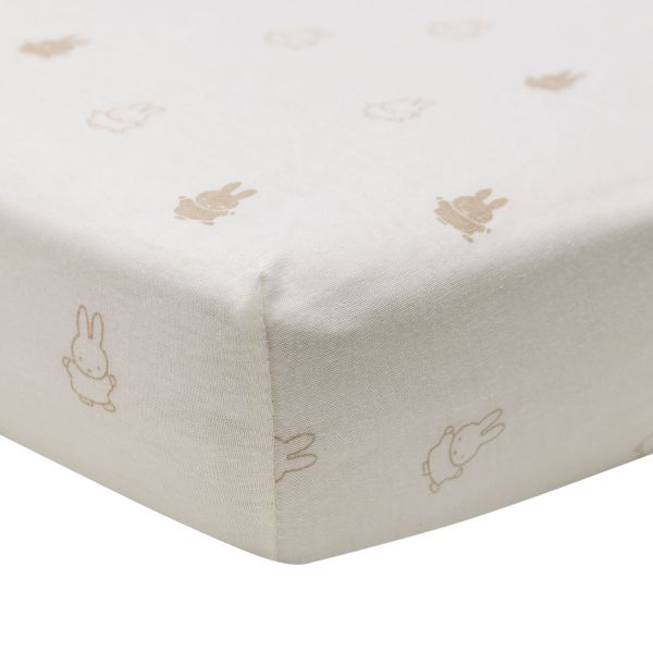 Jollein Miffy Spannbettlaken Jersey - 60 x 120 - Nougat