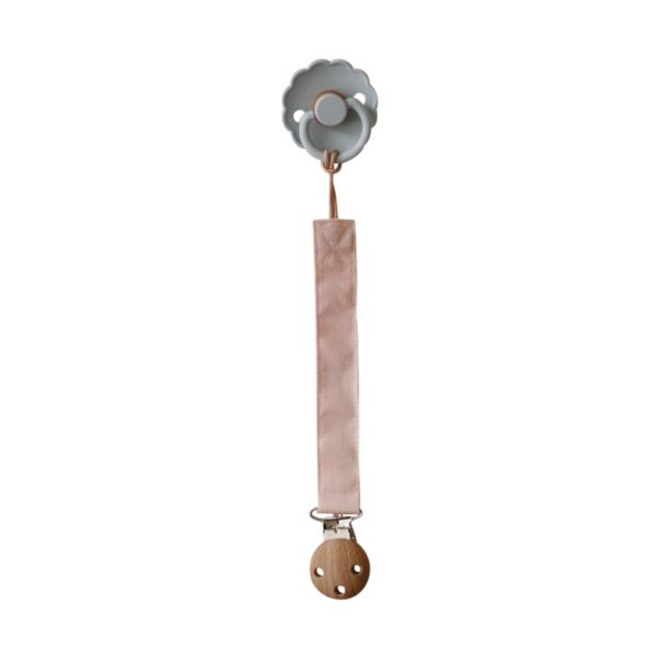 Mushie Schnullerkette 2er-Pack - Linen Blush / Cream
