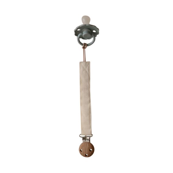 Mushie Schnullerkette 2er-Pack - Linen Blush / Cream