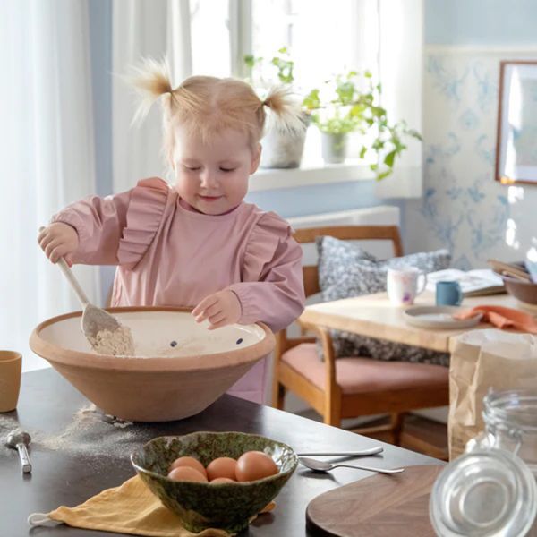 Sebra Lätzchen mit Ärmeln - Blossom Pink