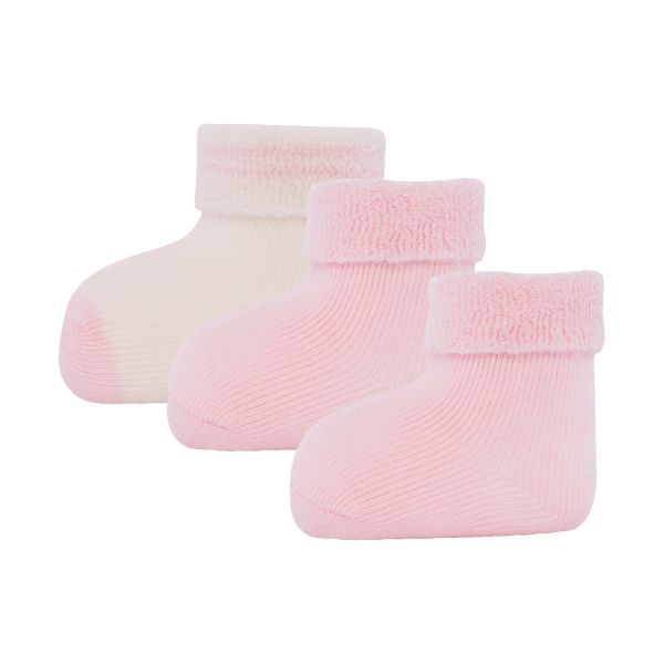 Ewers Uni / Ringel Söckchen Rosa 3 Stück 