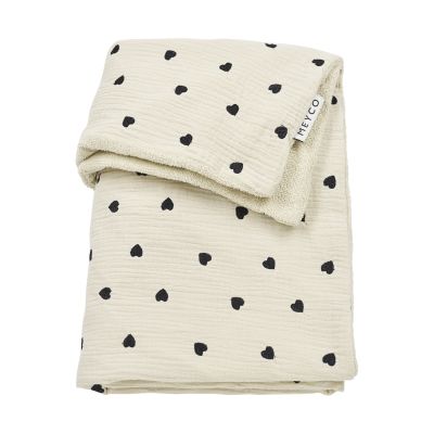 Meyco Baby Babydecke - Sweet Heart - 75 x 100 cm - Pre-Washed Hydrophil - Soft Sand