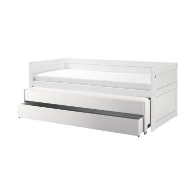 LIFETIME Kidsrooms Hochbett mit Gästebett weiß lackiert inkl. Rolllattenrost