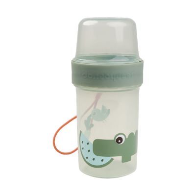 Done By Deer Croco 2-Way Snackbox - Large - Green