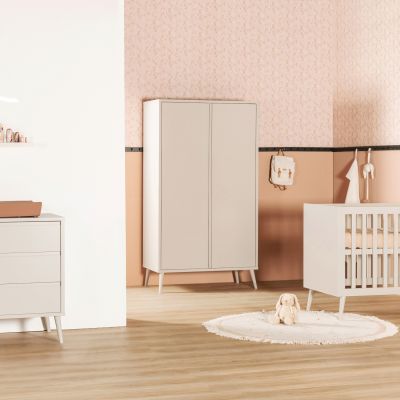 Europe Baby Sterre Babyzimmer Oatmeal / Oatmeal | Bett 60 x 120 + Kommode + Schrank 2-türig