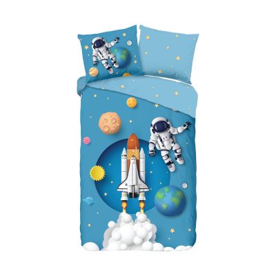 Muller Textiel Spaceworld Bettbezug Blue 140 x 200 / 220 cm