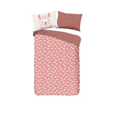 Muller Textiel Lama Bettbezug- Pink - 120 x 150 cm