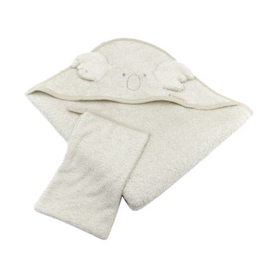 Bamboom Handtuch und Handschuh - Oyser Grey