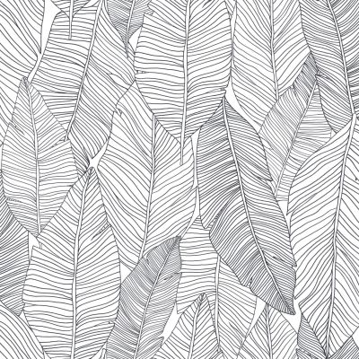 Estahome Tapete mit gezeichneten Blättern II – 0,53 x 10,05 m