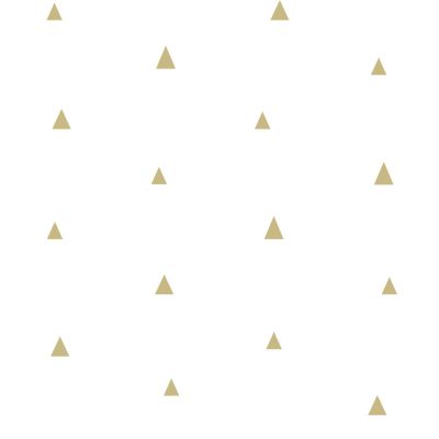 Estahome Grafische Dreiecks - Tapete – Weiß / Gold II