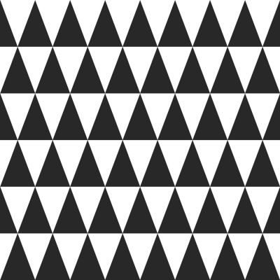 Estahome Grafische Dreiecks - Tapete – Schwarz / Matt Weiß
