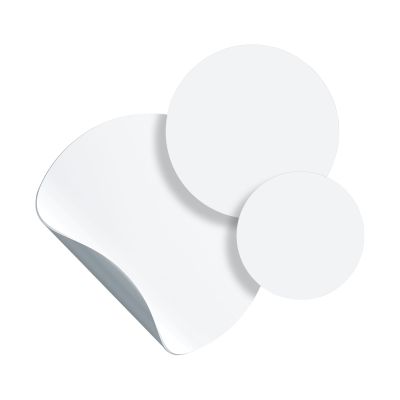 Groovy Magnets Kreis Magnetaufkleber – 3 Stück - Weiß