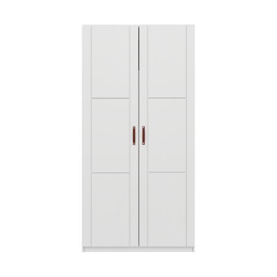 LIFETIME Kidsrooms Kleiderschrank mit 2 Türen - Trennwand - Weiß lackiert