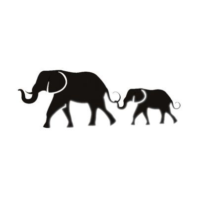 Casa Sentir Elefant mit Jungem Wanddekoration - Klein