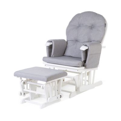 Childhome Gliding Chair Schaukelstuhl mit Hocker Canvas Grey