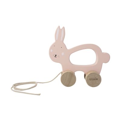 Wooden pull along toy - Mrs. Rabbit