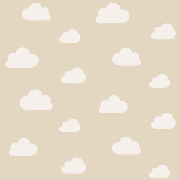 Estahome Wolken Tapete - 0,53 x 10,05 m - Beige